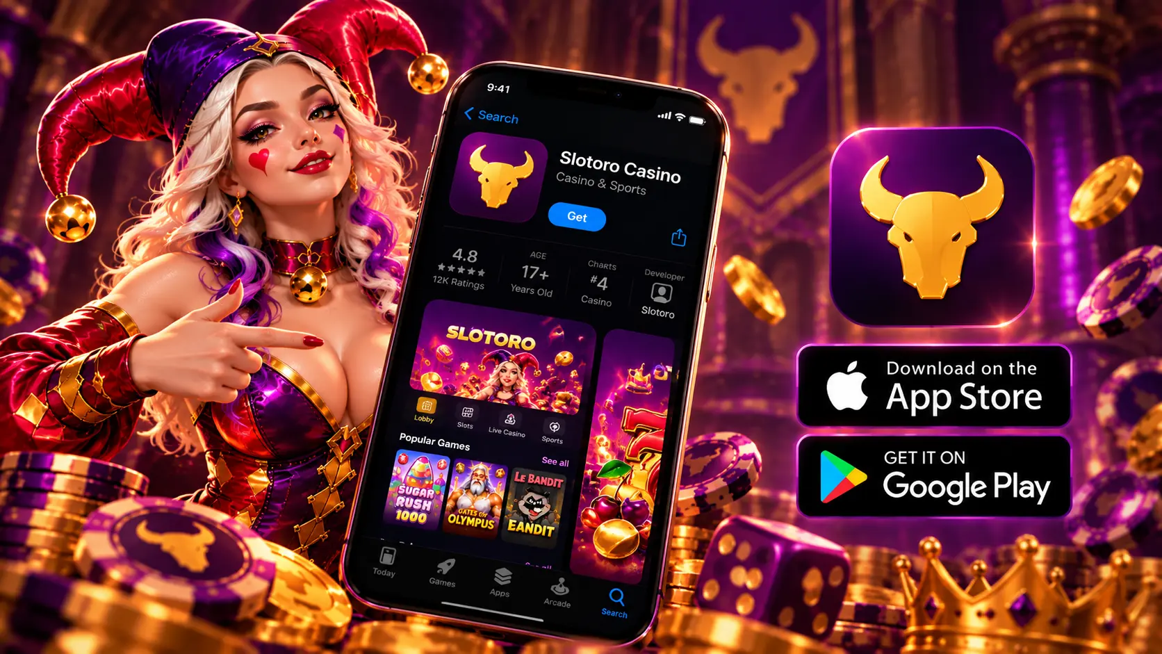 Aplikacja Slotoro na Android i iOS